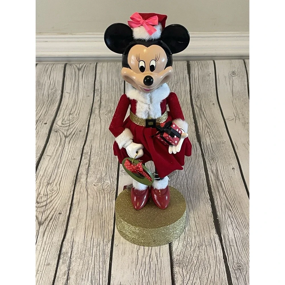 Disney Minnie Mouse Christmas Nutcracker Santa Claus Holiday Red Green